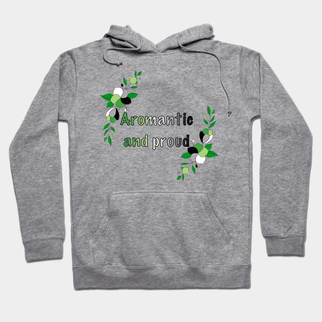 Aromantic and proud floral design Hoodie by designedbyeliza